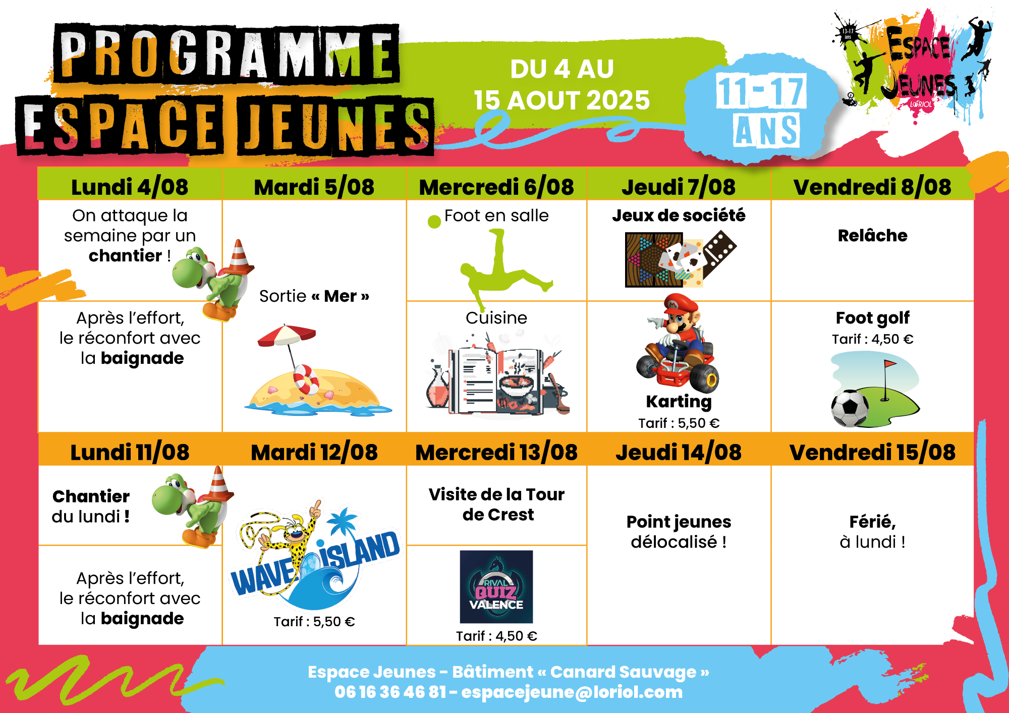 Espace Jeunes Semaine 1 & 2 Août