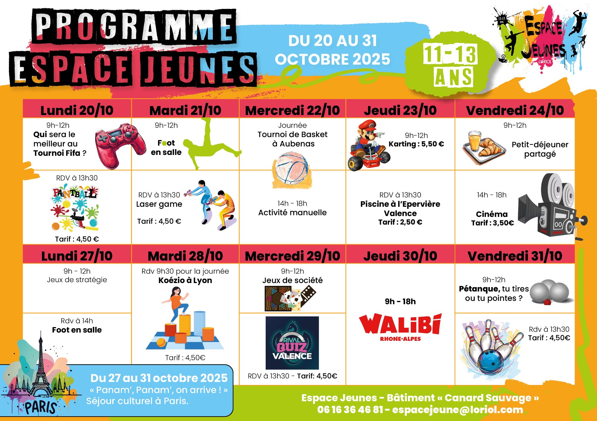 Espace Jeunes Semaine 11 à 13 ans
