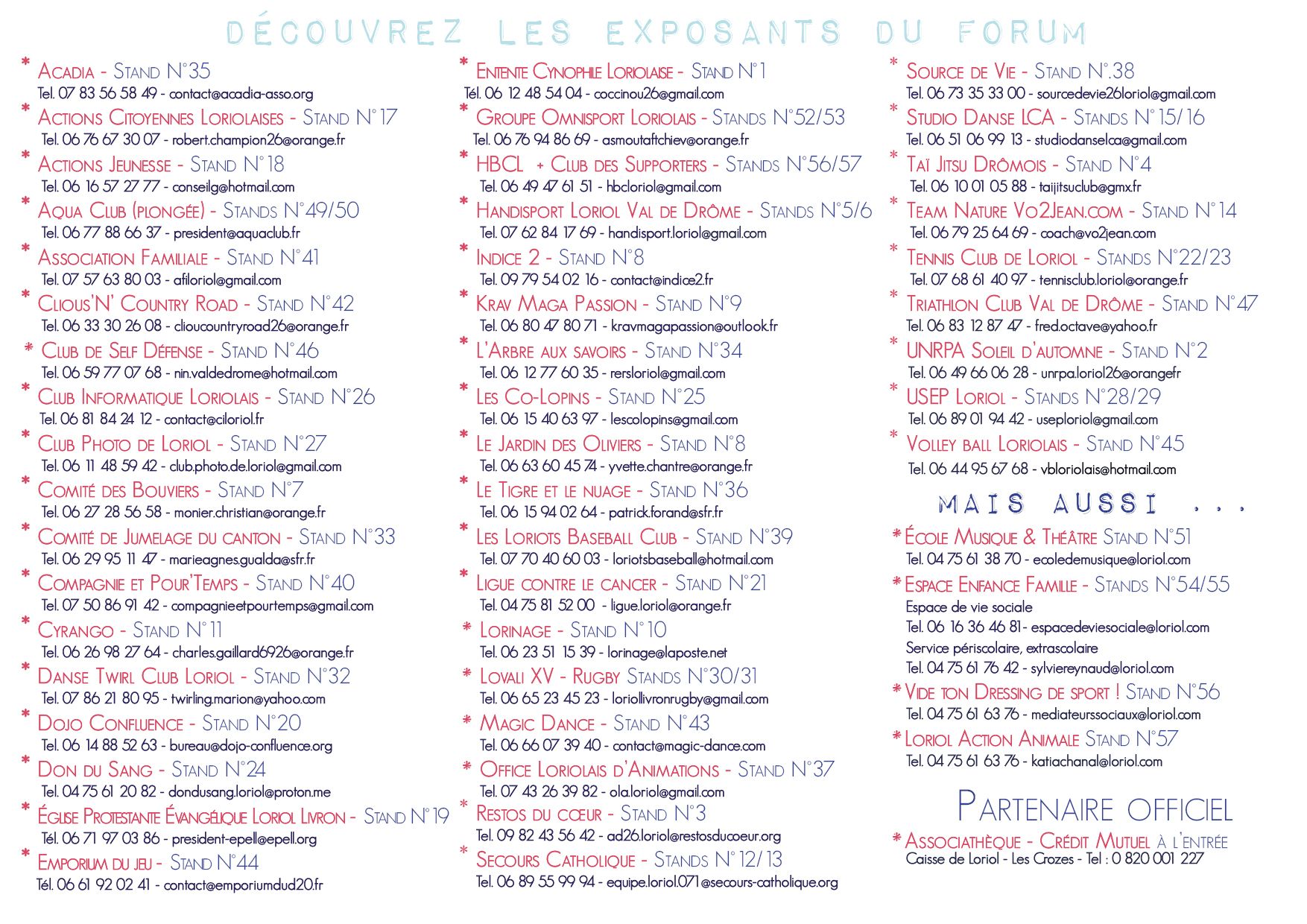les exposants forum