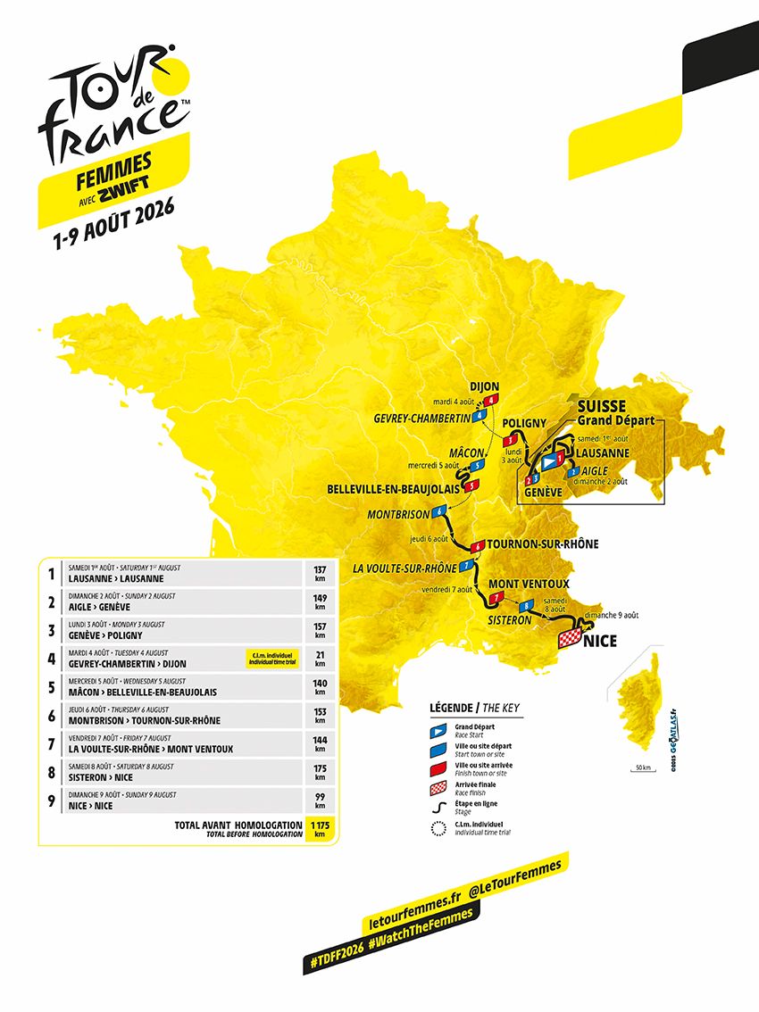 carte tour de france