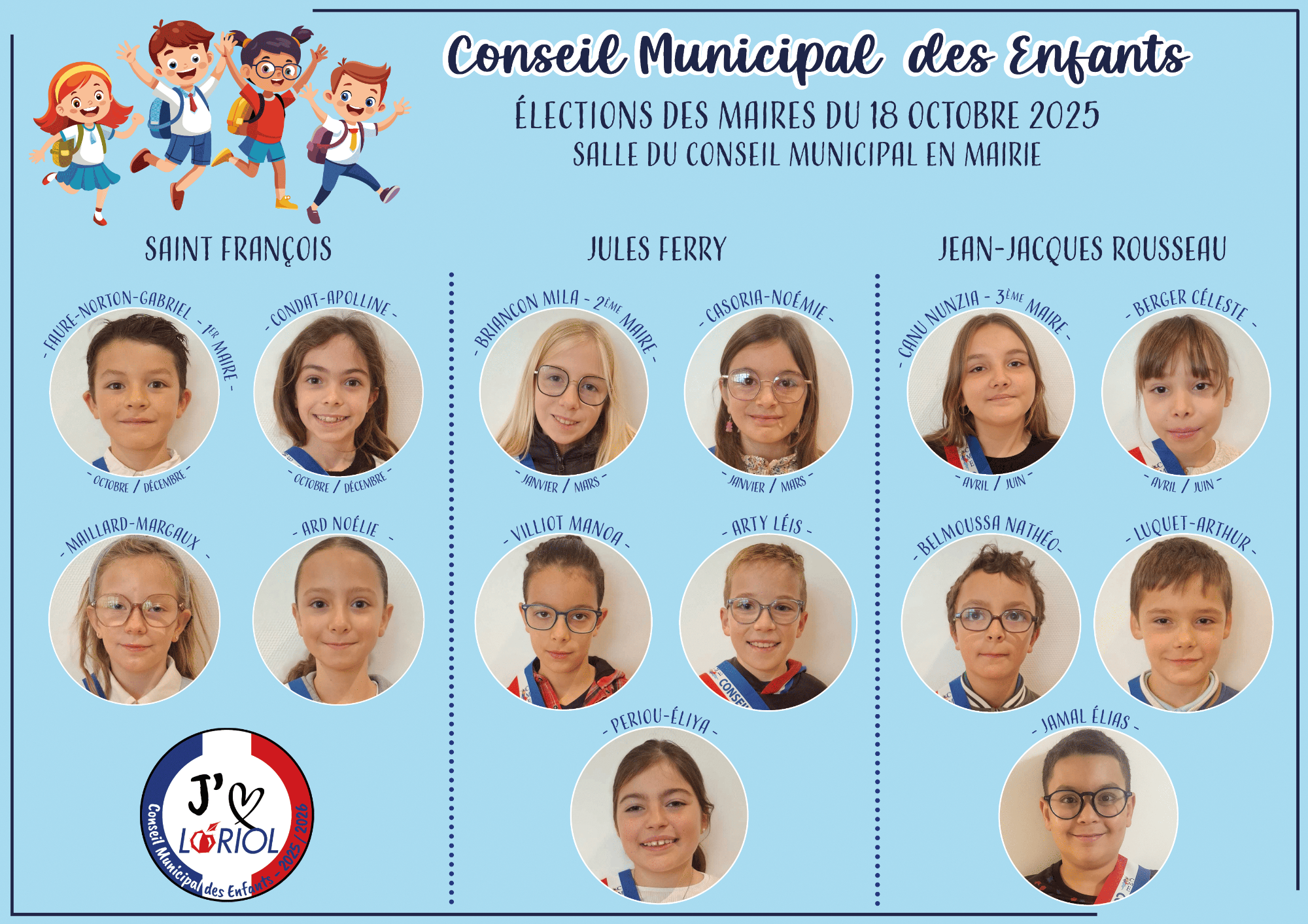 ville de loriol - trombinoscope des enfants du CME