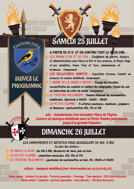 programme fête médievale